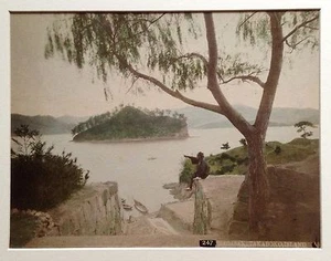 JAPAN NAGASAKI TAKABOKO ISLAND Original Photo 19th century Watercolour Aquarellé - Bild 1 von 3