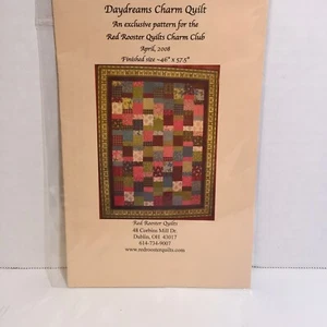 Daydream Charm Quilt Pattern 46" x 57.5" Red Rooster - Picture 1 of 3