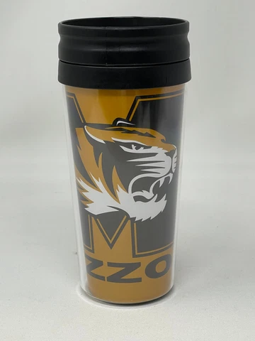 NCAA ~ Missouri Tigers ~ 16 ounce Plastic Travel Tumbler Cover