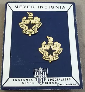 Coppia di insegne stemma unità centro gestione logistica US Army su scheda originale - Foto 1 di 1