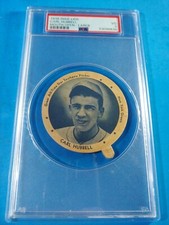 1938 DIXIE LID LILLY Ice Cream CARL HUBBELL PSA 3