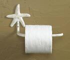 Starfish Toilet Paper Holder White Metal Beach Nautical Bathroom Decor
