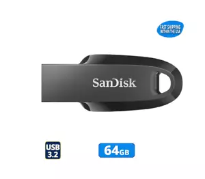 SanDisk Ultra Curve 64GB USB 3.2 Flash Drive Speicherstick für Computer Laptops - Bild 1 von 6