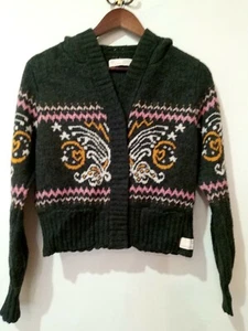 ODD MOLLY MANGA LARGA MEZCLA DE LANA SUÉTER CON CAPUCHA BOLSILLOS TALLA 1 USADO EN EXCELENTE ESTADO ¡BONITO! - Imagen 1 de 8