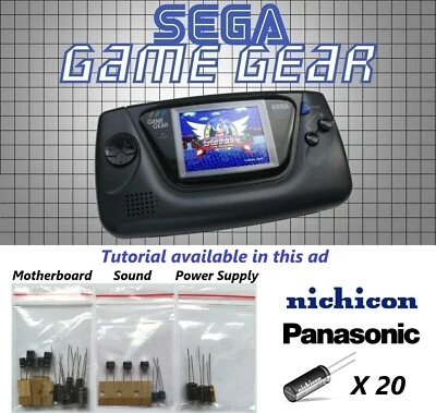 SEGA Game Gear 20 Capacitors Restoration & Repair Kit / No Sound & Dim Screen - Image 1 of 4