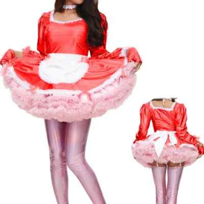 Sissy сладкий классический Лолита платье карнавальный фартук горничной платье с перчатками и шеи - Изображение 1 из 4