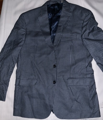 MICHAEL KORS Blazer cappotto sportivo a quadretti grigio e blu