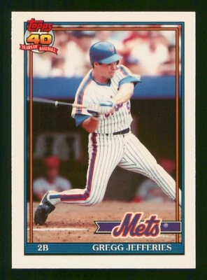 GREGG JEFFERIES 1991 TOPPS TIFFANY 91 NO 30 NRMINT+           21841 - Image 1 of 2