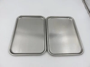 Menge 2 Vollrath Edelstahl medizinische Instrumentenschalen 80130 13 5/8 x 9 3/4 - Bild 1 von 4