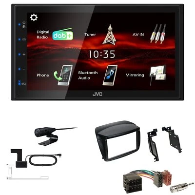JVC Bluetooth 2DIN DAB+ Autoradio für Fiat Doblo ab 2010 schwarz - Bild 1 von 4