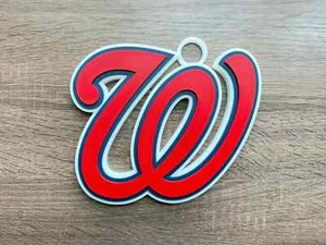 Washington Nationals Oversized Pendant – Bold MLB Fan Necklace, Game Day Jewelry - Picture 1 of 2
