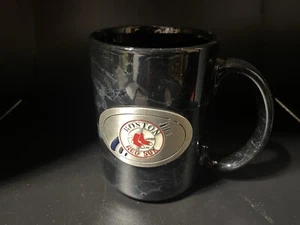 Boston Red Sox Ceramic Black Coffee Cup With Pewter Decal - Picture 1 of 1