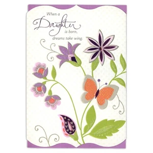 Loving HAPPY BIRTHDAY Pop-Up Card FOR DAUGHTER, Butterfly by Hallmark + Envelope - Picture 1 of 7