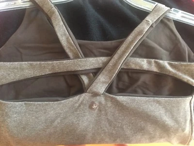 MUJERES prAna YOGA ATLÉTICO TANQUE CORREA ANCHA DBL CRUZADO ESPALDA ESTANTE SUJETADOR TALLA PEQUEÑA Foto 1 de 4