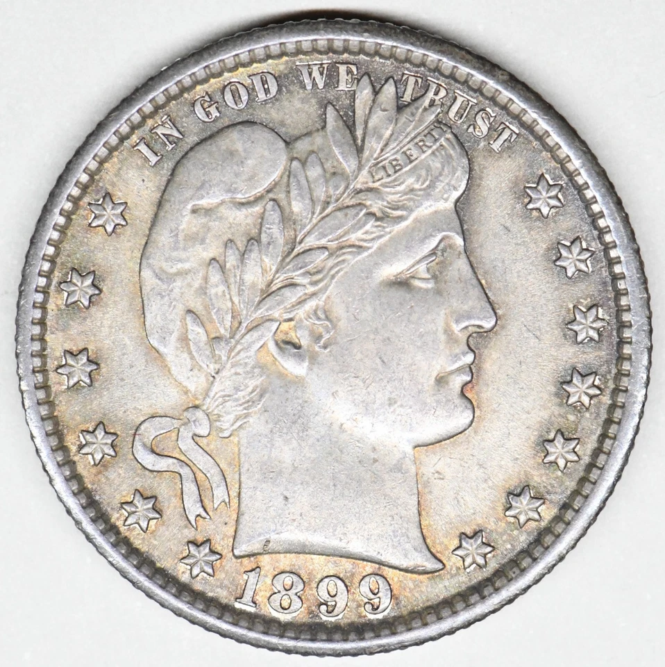 1899 barber quarter in a uncirculated high grade - Image 1 of 4