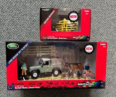 1/32 Britains Land Rover Vet Playset & Front Buckrake    *NEW* - Image 1 of 3