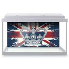 Fish Tank Background 90x45cm - British Crown Monarchy Queen UK Flag  #14860