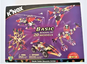 Knex Basic Building Set 20 Models 32003 Original Box and Instructions - Picture 1 of 9