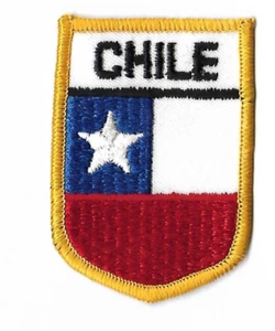 Parche Escudo Bandera Bandera de Chile Tamaño 2"x 3" pulgadas - Imagen 1 de 1
