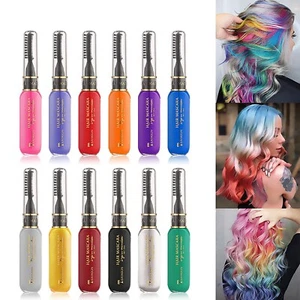 13 Colors Hair Dye Temporary Hair Mascara Instantly Hair Color Dye Great Gift - Picture 1 of 37