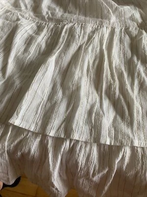 Target Xhilaration Girl’s XL-14/16 White With Gold Threads, Swim Coverup Skirt - Image 1 of 4