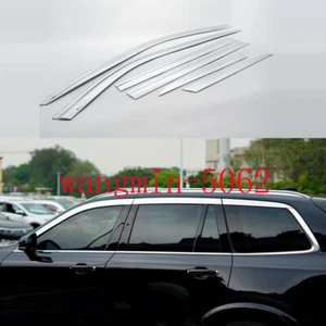 ABS chrome Window Visor Vent Shades Sun Rain Guard 2016-2021 For Volvo XC90 6PCS - Picture 1 of 12