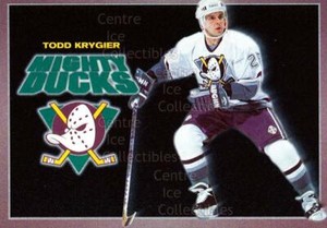1994-95 Anaheim Mighty Ducks Carls Jr. #13 Todd Krygier
