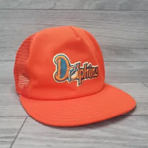 Vintage Miami Dolphins Snapback Trucker Mütze AJD NFL bestickt Patch Logo - Bild 1 von 8