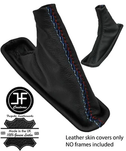 BLACK STITCH MPOWER LEATHER HANDBRAKE BOOT FITS BMW 8 SERIES E31 1990-1999 - Picture 1 of 2