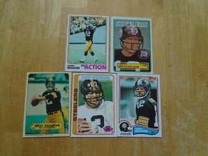 Tarjetas (12) de los Terry Bradshaw-Mel Blount-Rocky Blier-Joe verdes de los Pittsburgh Steelers - Imagen 1 de 5
