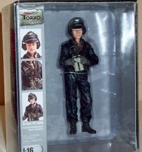 1/16 TORRO figurine Hauptsturmführer MICHAEL WITTMANN TIGER chef de char debout - Foto 1 di 7
