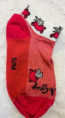 Socks SockGuy Classic Women 1" Pink Flying Pigs S/M Cycling/Running - Image 1 of 3