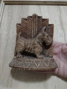 Vintage Syroco Scottie Dog Bookend Art Deco Only One - Picture 1 of 12