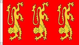 KING RICHARD The 1st FLAG 5' x 3' England English UK Royal Standard Lionheart - Picture 1 of 1