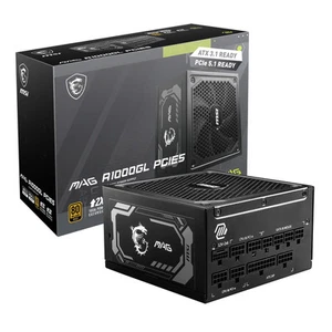 MSI - MAG A1000GL PCIE5 - Full Modular - 80 Plus Gold 1000W - ATX 3.1 Gaming ... - Picture 1 of 6