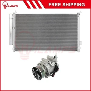 AC Condenser & AC Compressor Cooling Kit For 06-11 Honda Civic 2-Door1.8L l4 - Picture 1 of 10