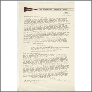 Bob Wooler 1966 Cavern Club Newsletter To American Teenagers (UK) - Picture 1 of 2