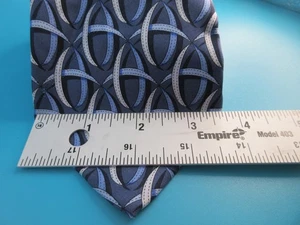 Corbata Gucci Para Hombre Talla Única Azul Geométrica 100% Seda Hecha en Italia Diseñador de Lujo - Imagen 1 de 7