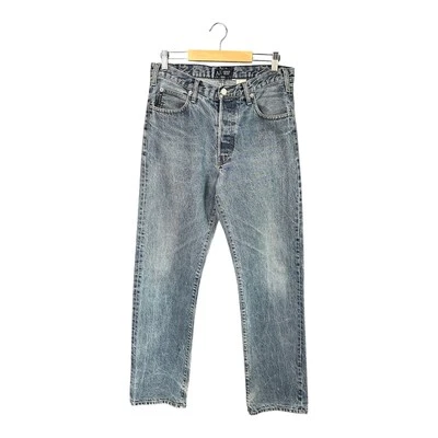 Pantalones de mezclilla vintage ARMANI JEANS azul desgastado logotipo de metal talla 32 Foto 1 de 4