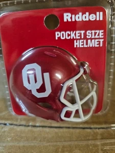 OKLAHOMA SOONERS SEC 2025 CLAM SHELL POCKET PRO FOOTBALL HELMET RIDDELL - Picture 1 of 4