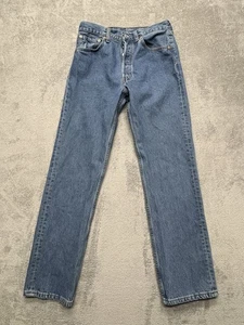 Vintage Levis 501 Jeans Mens Measured 30x31 Blue Straight Leg Button Fly USA 90s - Picture 1 of 9