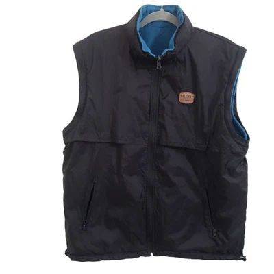 Alaska Last Frontier Vest with Hood Full Zip Black Mens Size L - Image 1 of 4