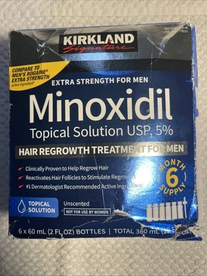 Kirkland Minoxidil 5% Extra Strength Men Hair Regrowth Solution EXP 8/2026 - Image 1 of 4