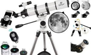  Telescope 600x90mm AZ Astronomical Refractor Telescope for Adults White - Picture 1 of 7