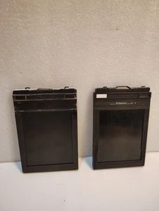 Lot of 2 Graflex Riteway #1284 Plastic & Wood Film Holder for 4x5 Cut Sheet Film - Picture 1 of 5