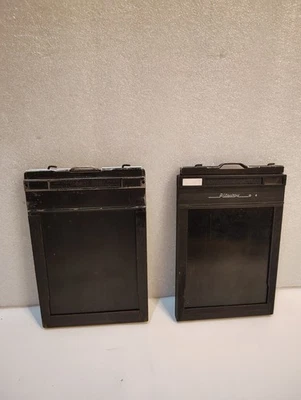 Lot of 2 Graflex Riteway #1284 Plastic & Wood Film Holder for 4x5 Cut Sheet Film - Image 1 of 4