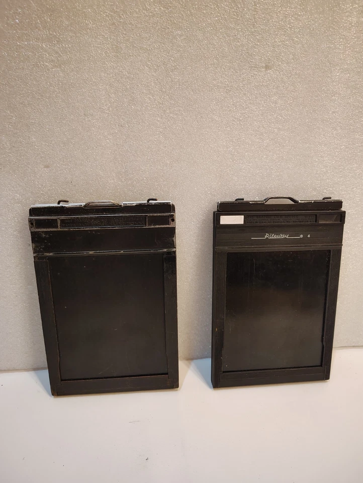 Lot of 2 Graflex Riteway #1284 Plastic & Wood Film Holder for 4x5 Cut Sheet Film - Image 1 of 4