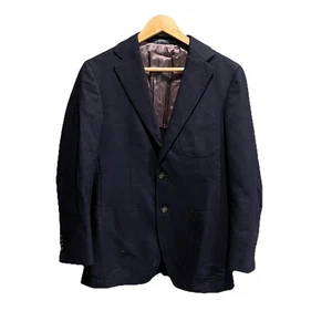 Suitsupply Black Pure Wool Havana Pleated HL Slim Int Men's Blazer Size 23 (36S) - Picture 1 of 7