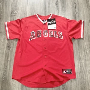 Majestic Men's Size XL Anaheim Angels Howie Kendrick Baseball Jersey #47 NWT Red - Picture 1 of 9