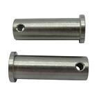 Stainless Steel Clevis Pins 6MM x 25MM with Hole x2 (Flat Head Fastener)